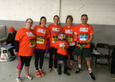 The Davey family team ready to run the Silverstone Half Marathon